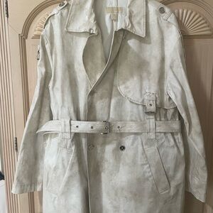 Michael Kors Cream Trench Coat with Belt